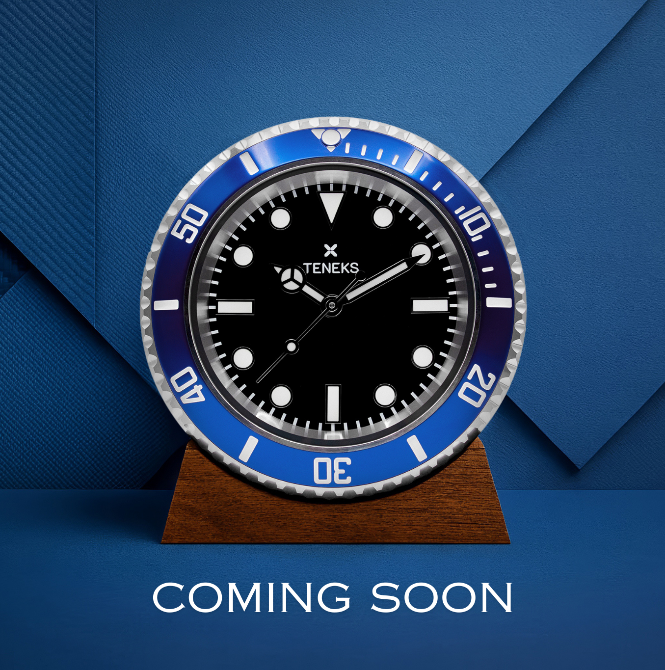 Diver Desk Clock - Blue